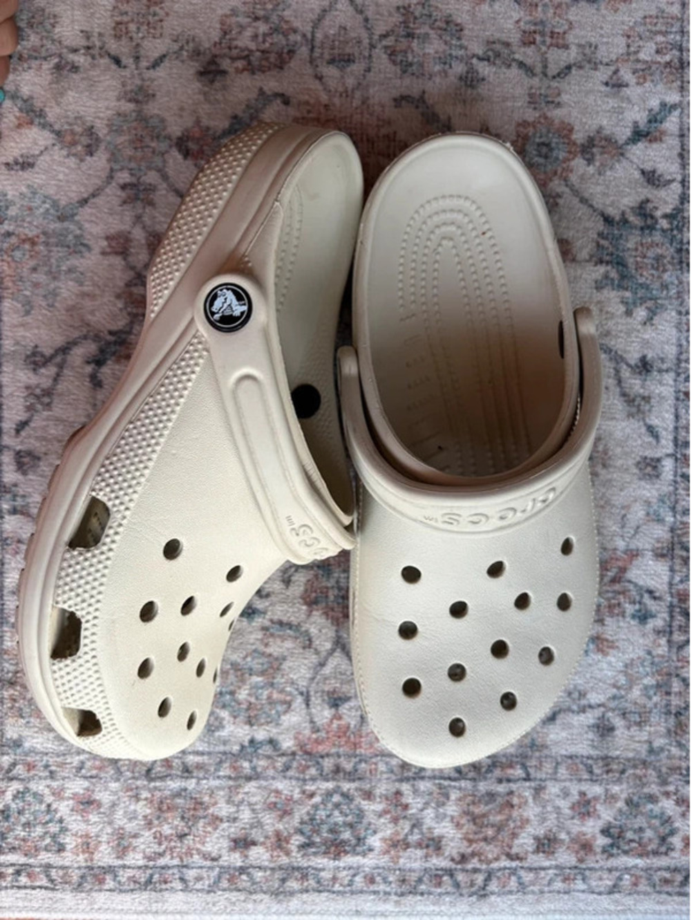 Womens 9 Beige Crocs Clogs